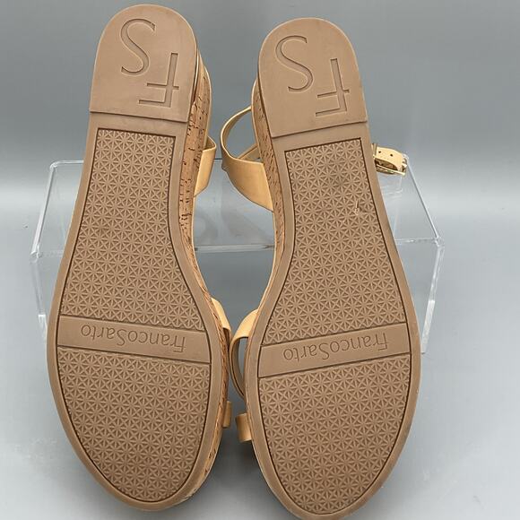 NEW Franco Sarto Women’s Pelma Platform Ankle Strap Sandals Beige Size 11M - Picture 8 of 10